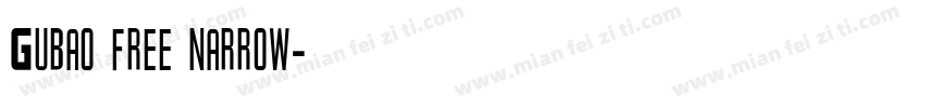 Gubao free narrow字体转换
